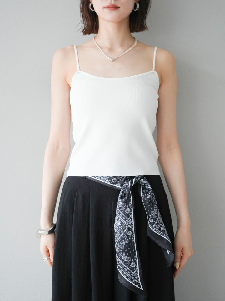 [予約]レーヨンニットキャミソール/オフ