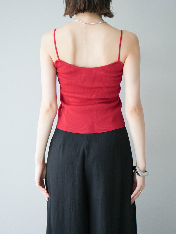 [予約]レーヨンニットキャミソール/レッド