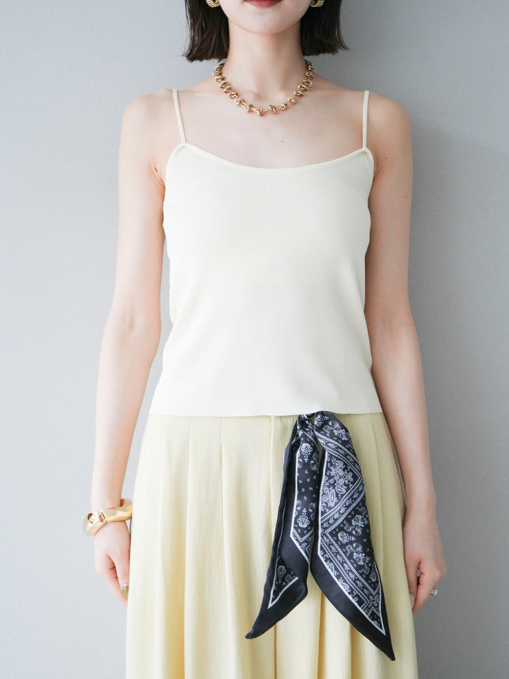 [予約]レーヨンニットキャミソール/アイボリー