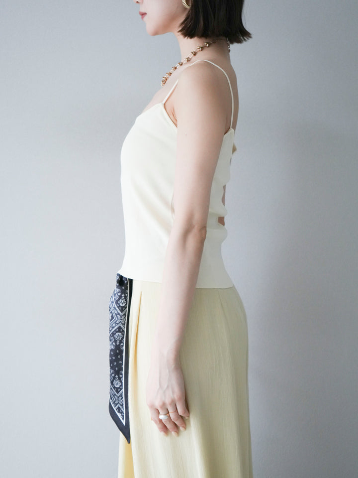 [予約]レーヨンニットキャミソール/アイボリー