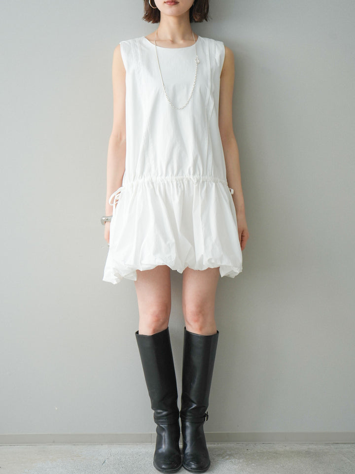 [予約]ノースリバルーンミニワンピース/white