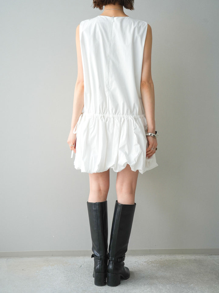 [予約]ノースリバルーンミニワンピース/white