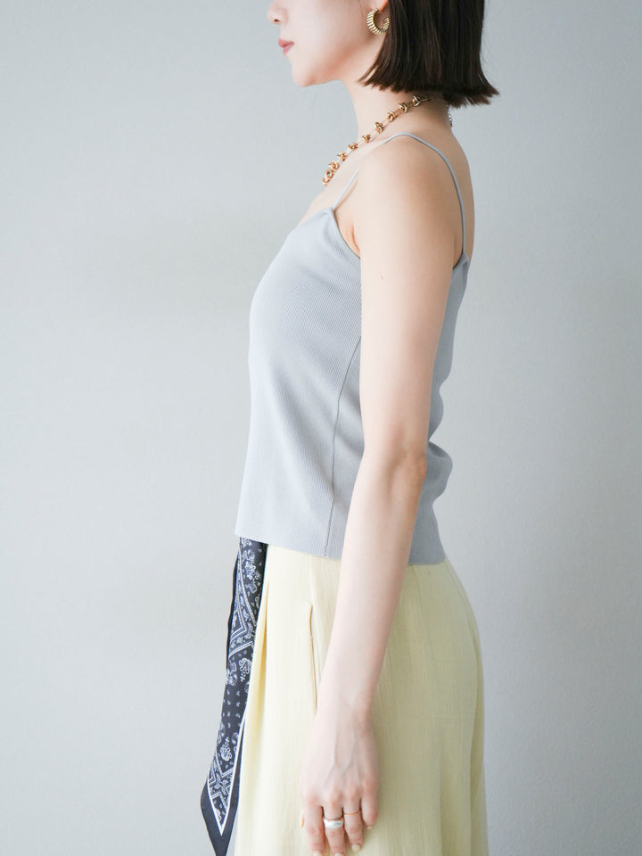 [予約]レーヨンニットキャミソール/グレー