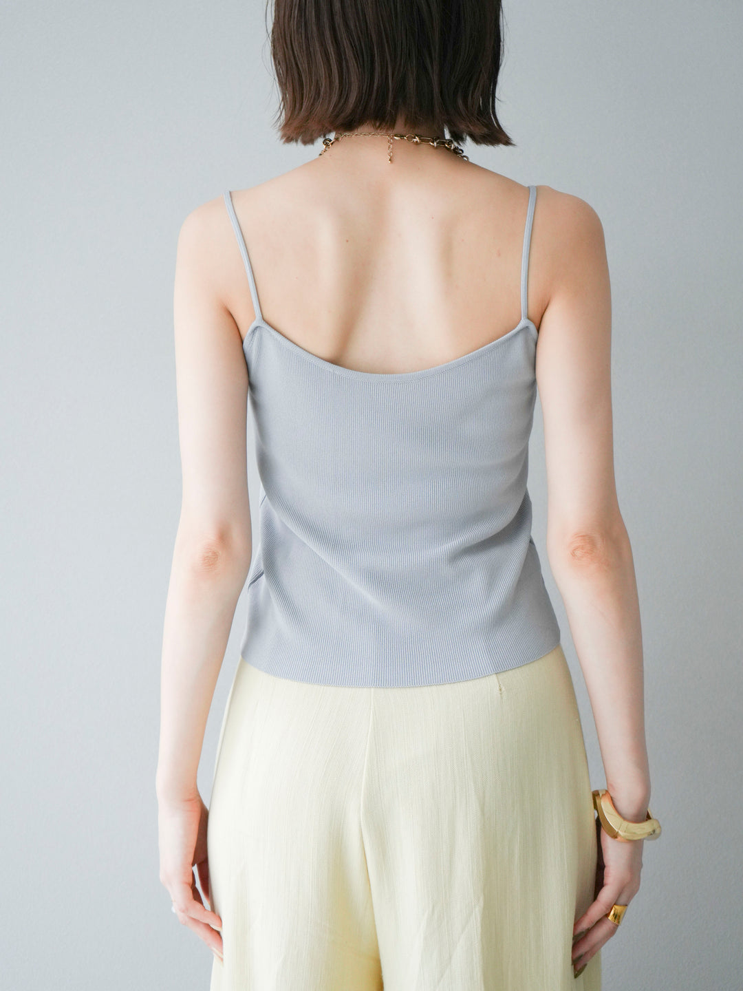 [予約]レーヨンニットキャミソール/グレー