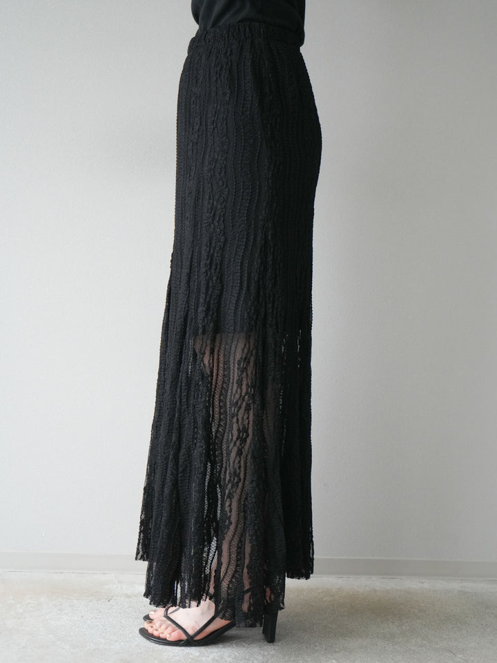 【預購】蕾絲窄裙/黑色