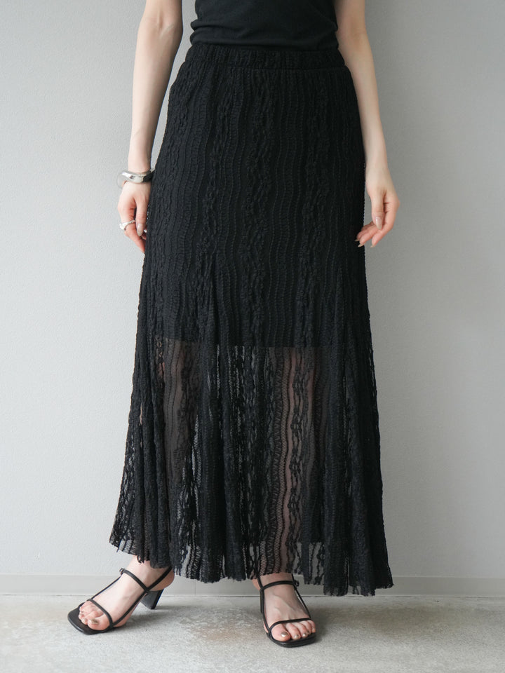 【預購】蕾絲窄裙/黑色