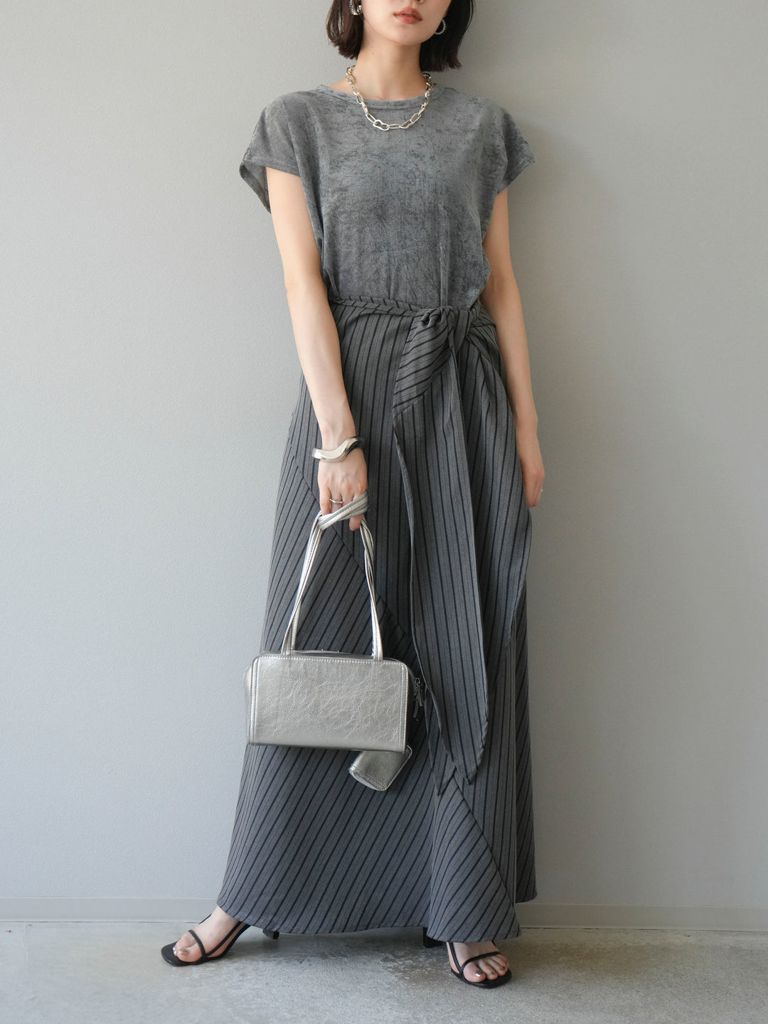 [予約]シアーベロアプルオーバー/チャコール