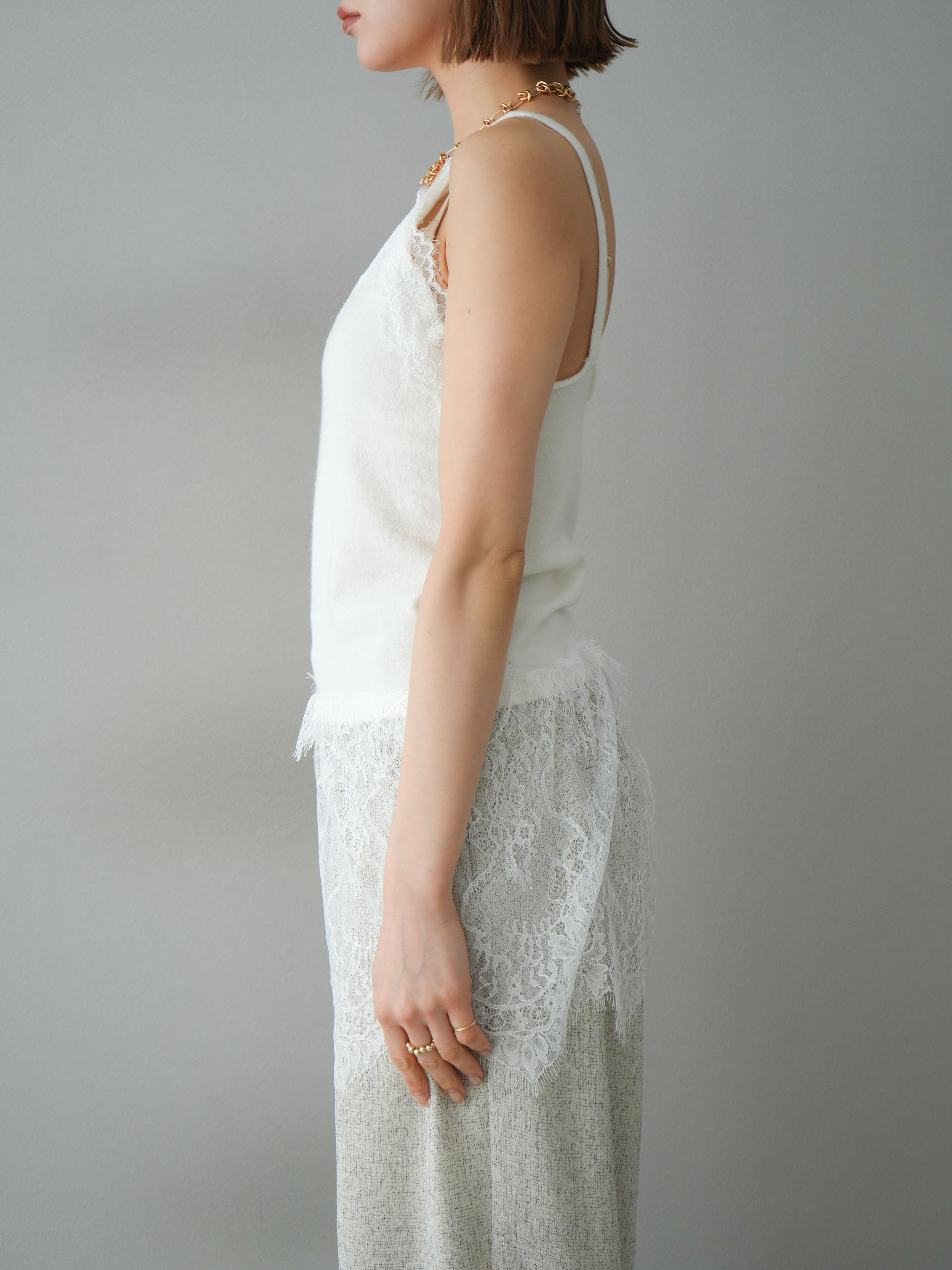 早い者勝ち❗新品✨ClairePettiboneアイボリー レースキャミソール 予約]レース切替キャミソール/アイボリー – Lumier