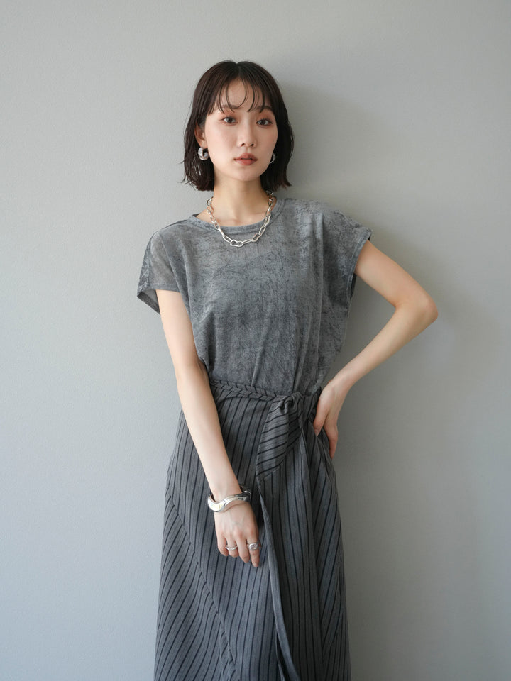 [予約]シアーベロアプルオーバー/チャコール