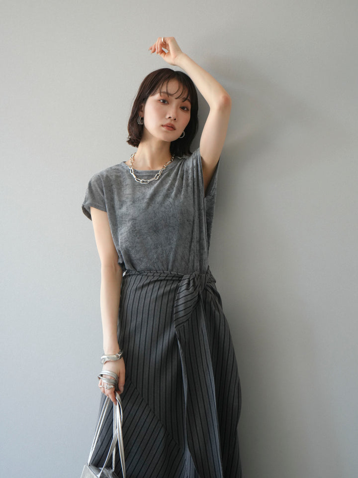 [予約]シアーベロアプルオーバー/チャコール