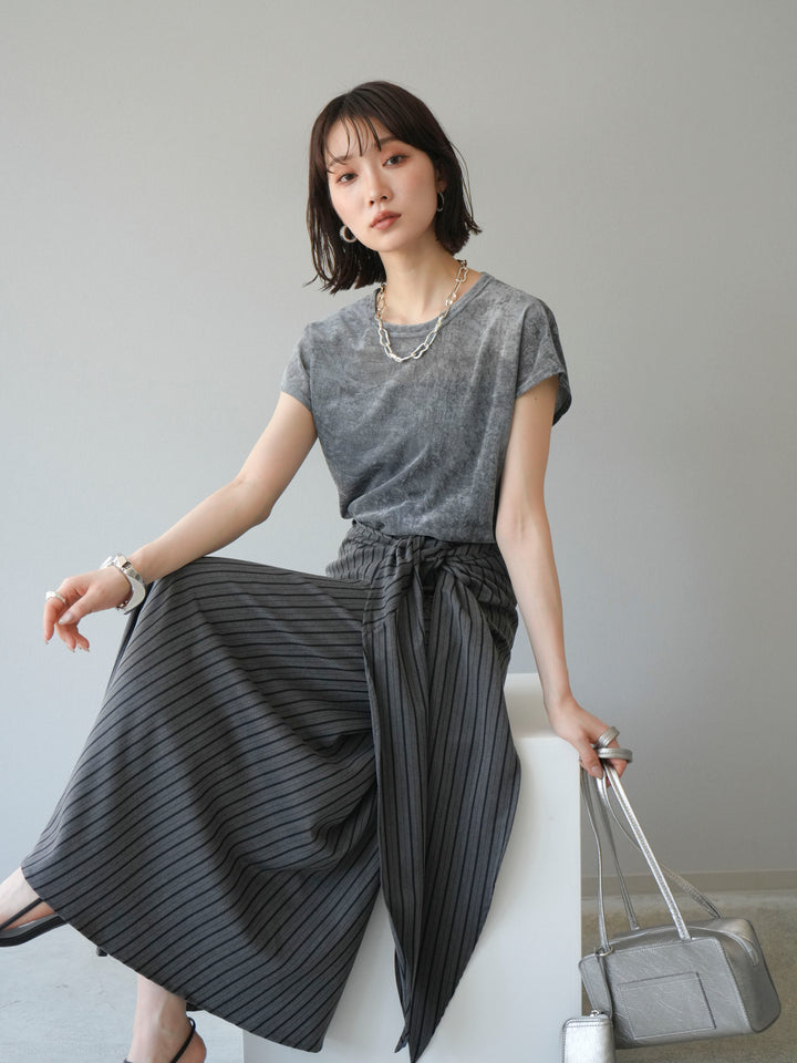 [予約]シアーベロアプルオーバー/チャコール