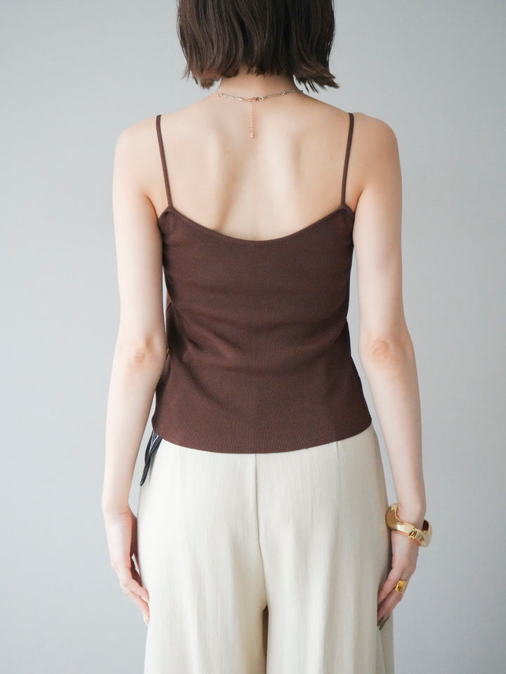 [予約]レーヨンニットキャミソール/ブラウン