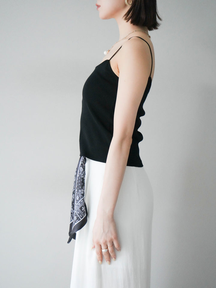 [予約]レーヨンニットキャミソール/ブラック