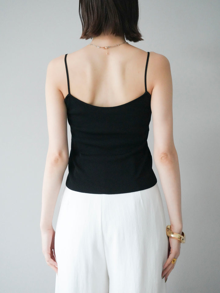 [予約]レーヨンニットキャミソール/ブラック