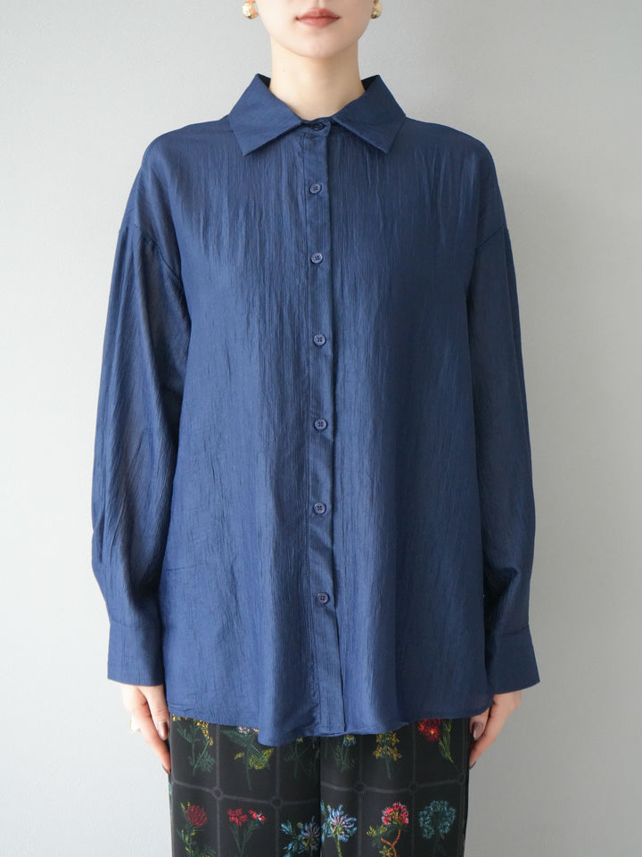 [予約]ワッシャーシャイニーシャツ/ブルー