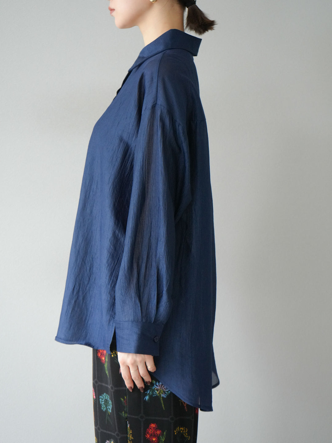 [予約]ワッシャーシャイニーシャツ/ブルー