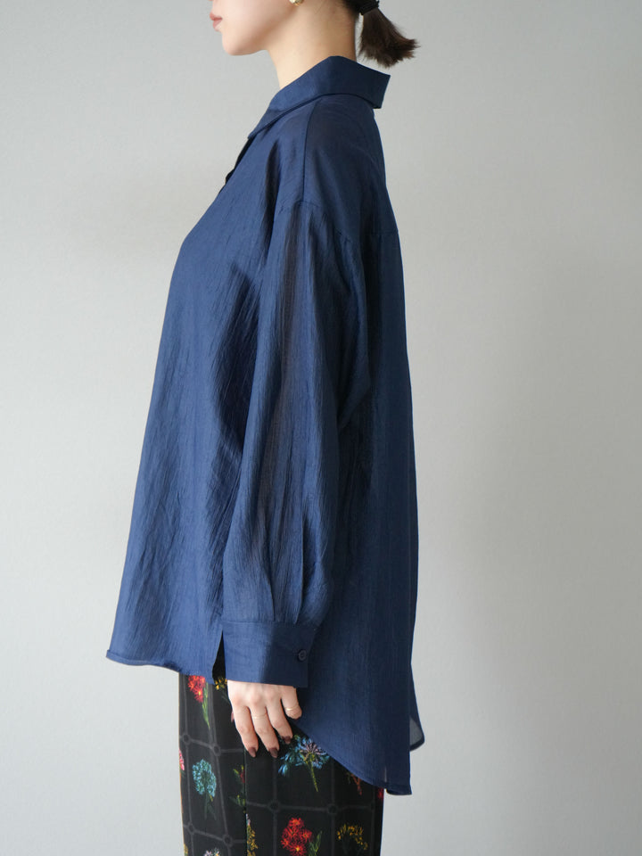 [予約]ワッシャーシャイニーシャツ/ブルー