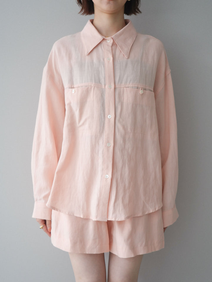 [SET]イージーシャツ＆ショーツセットアップ