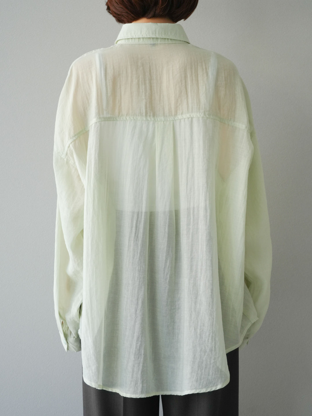 [予約]ドライタッチシアーオーバーシャツ/ミント