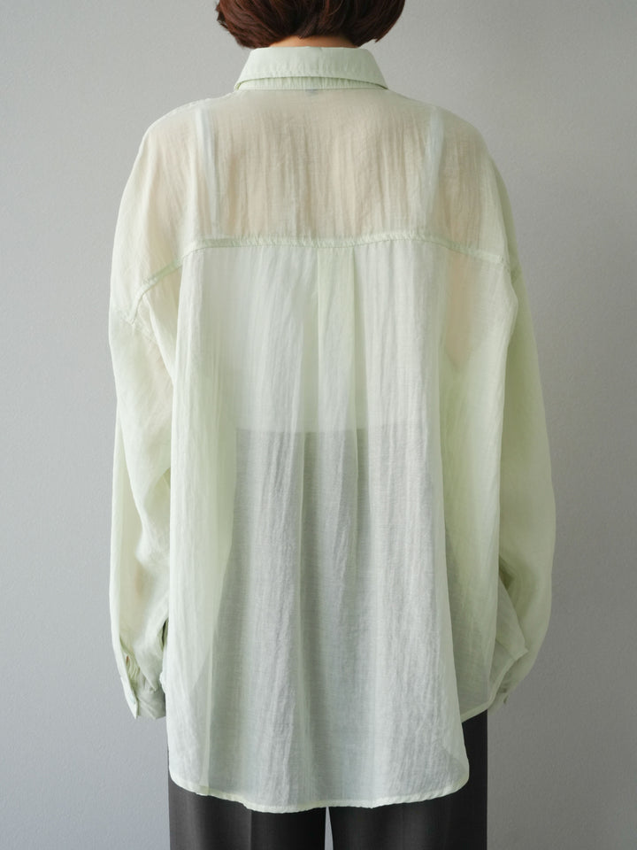 [予約]ドライタッチシアーオーバーシャツ/ミント