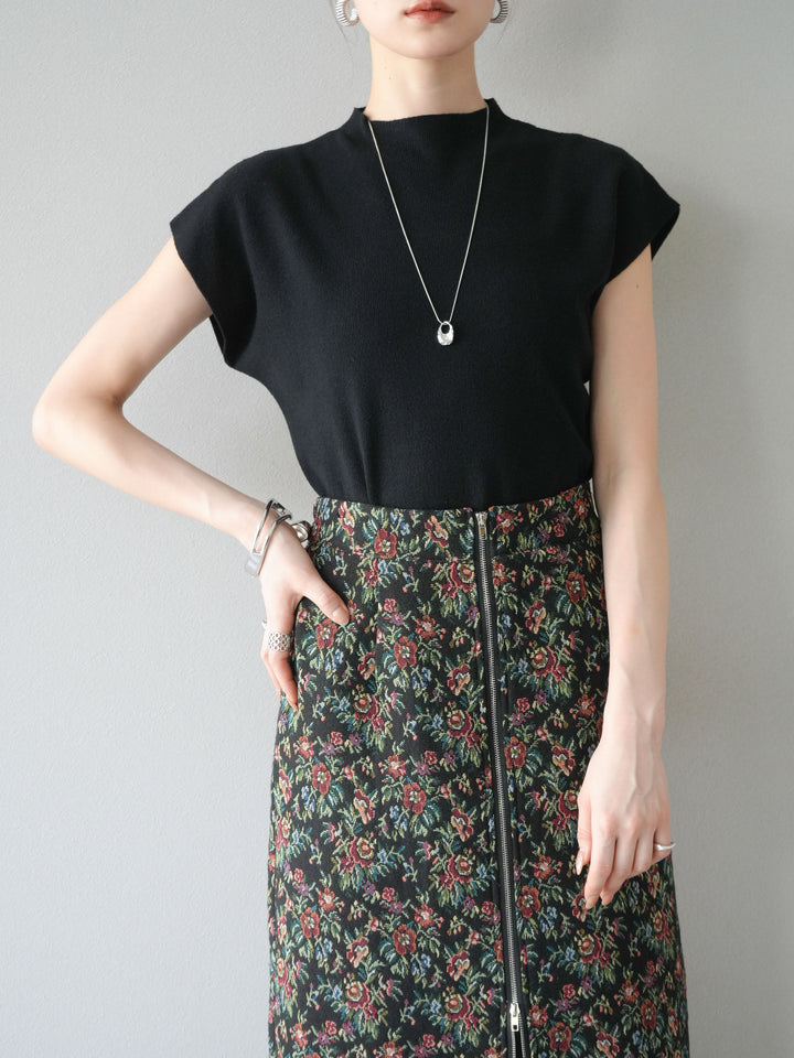 [SET]プチネックフレンチニットトップス+プチネックフレンチニットトップス(2set)