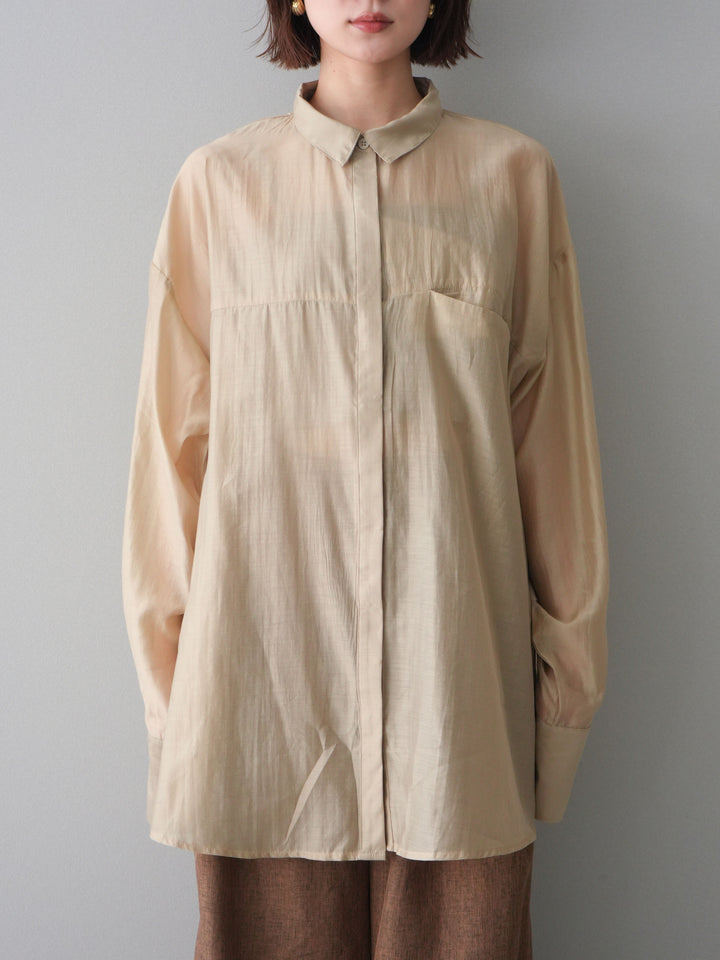 [予約]シアーオーバーシャツ/beige