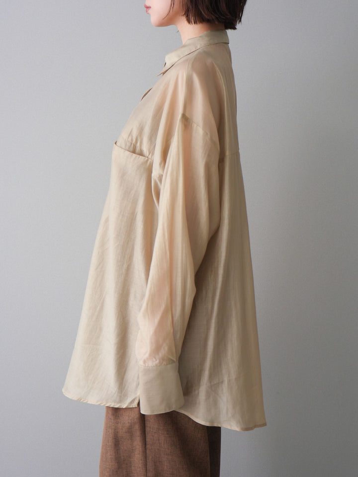 [予約]シアーオーバーシャツ/beige