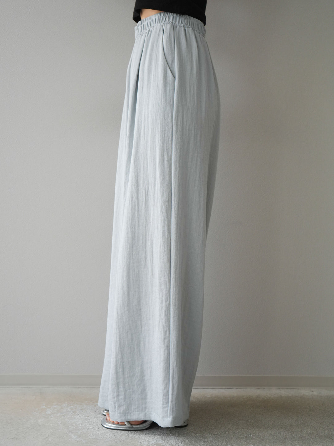 [SET]リネンライクスキッパーブラウス＆ワイドパンツSET UP