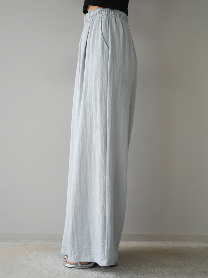 [SET]リネンライクスキッパーブラウス＆ワイドパンツSET UP