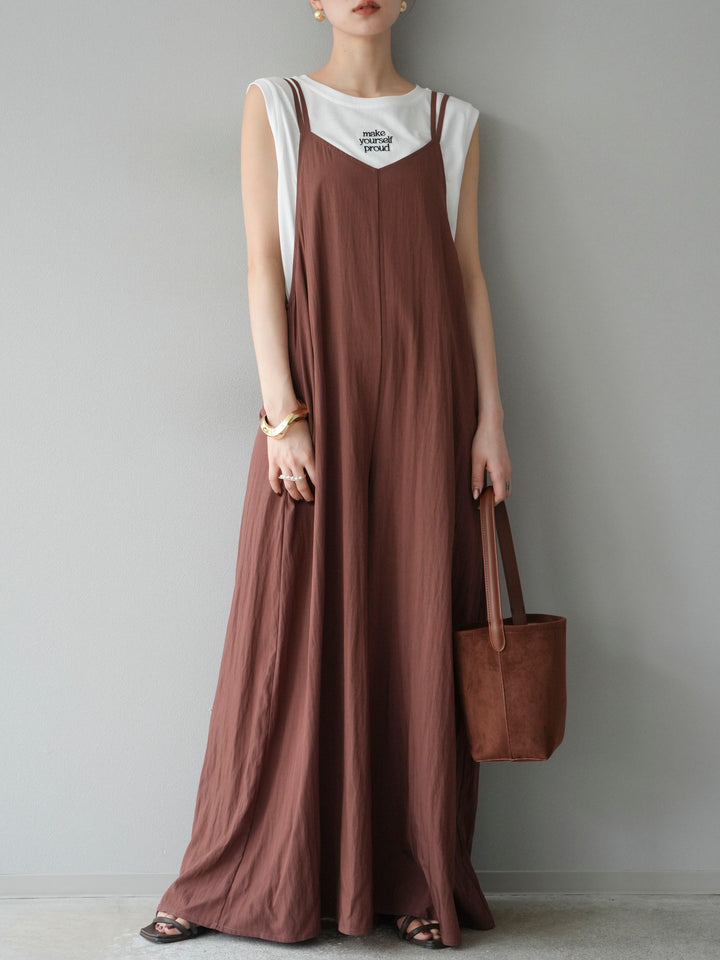 [予約]ロゴ刺繍ノースリートップス/オフ