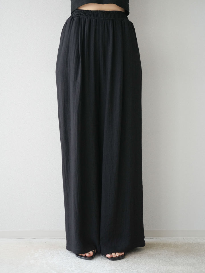 [SET]リネンライクスキッパーブラウス＆ワイドパンツSET UP