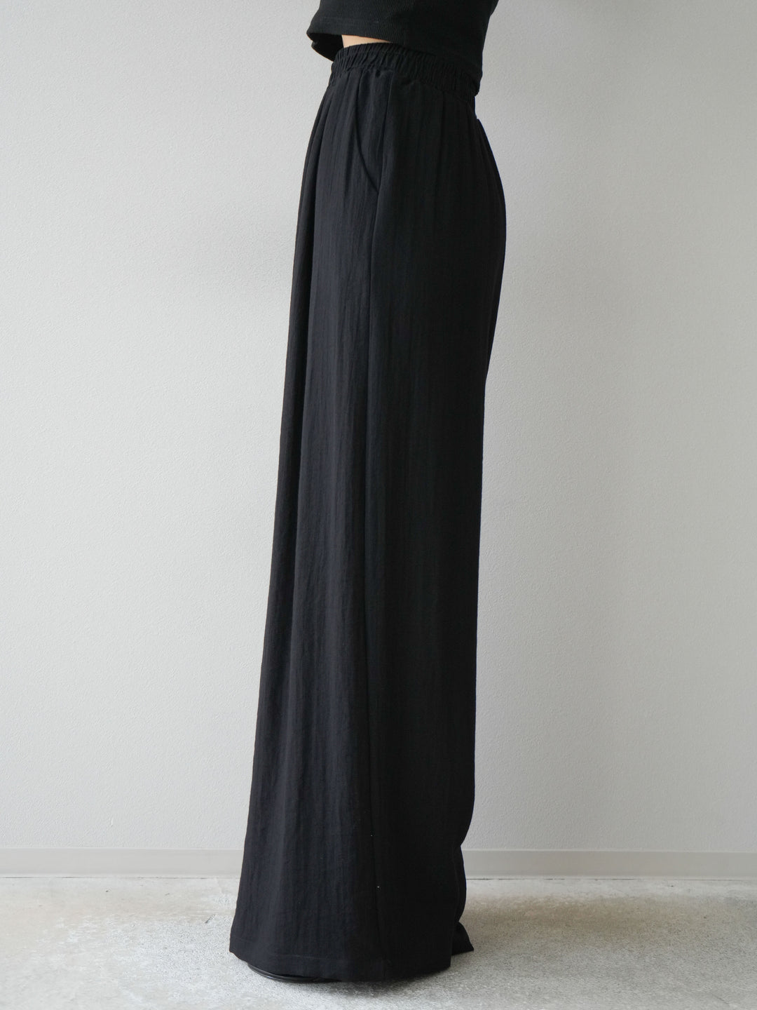 [SET]リネンライクスキッパーブラウス＆ワイドパンツSET UP