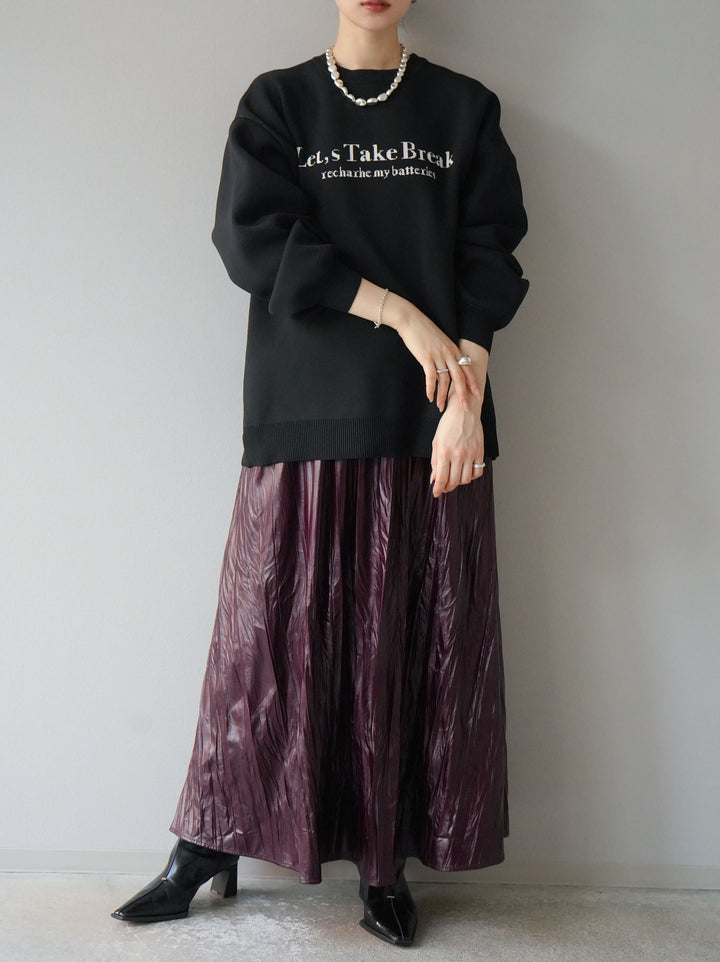 [予約]ミラノリブロゴニットプルオーバー/ブラック