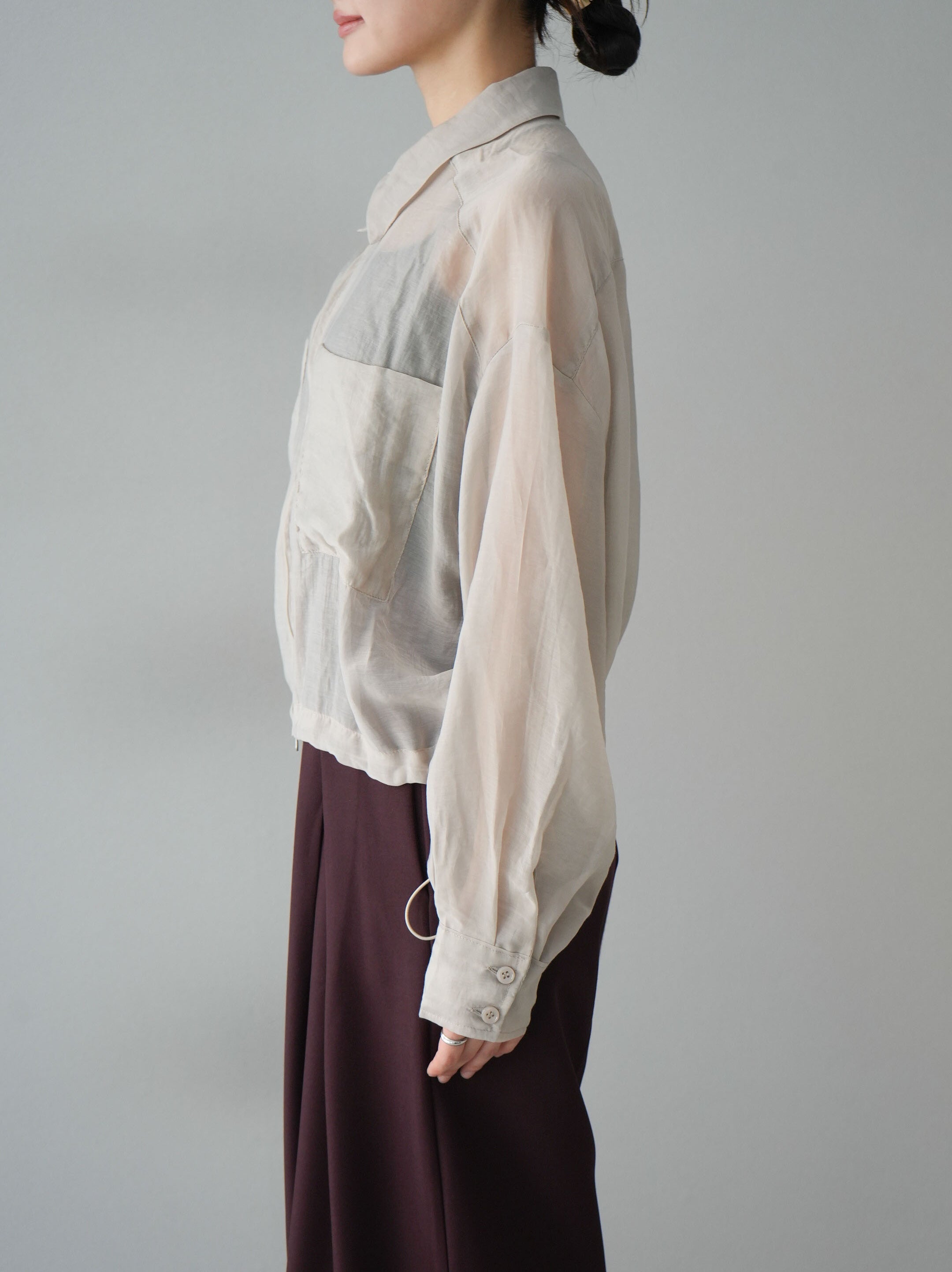 予約]シアージップブルゾン/グレー – Lumier