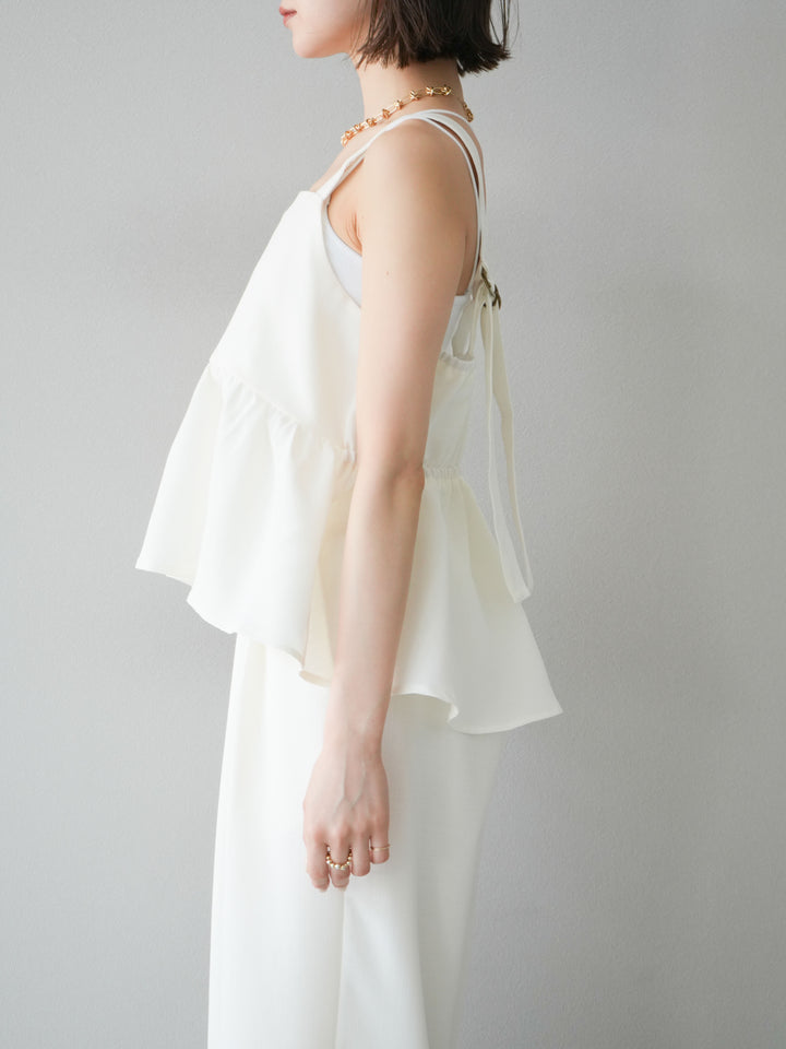 [予約]リネンライクビスチェ/アイボリー