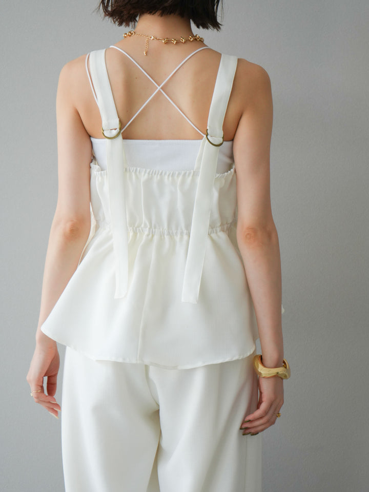 [予約]リネンライクビスチェ/アイボリー