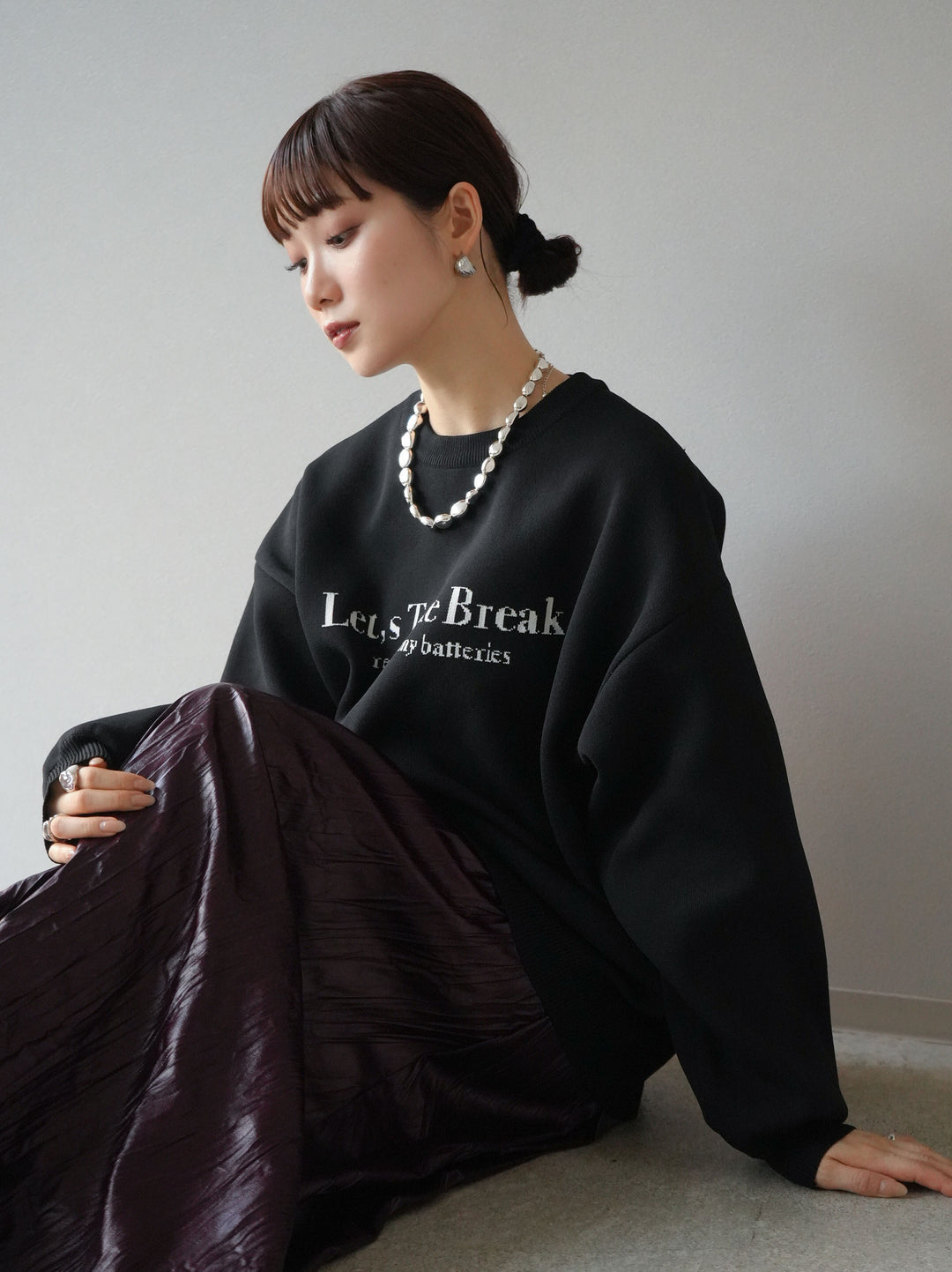 [予約]ミラノリブロゴニットプルオーバー/ブラック