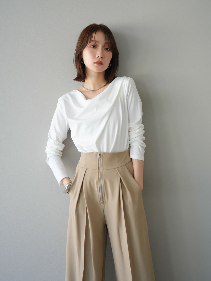 [SET]ドレープデザインカットソー+ドレープデザインカットソー(2set)