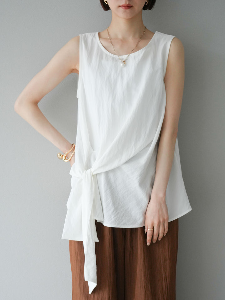 [SET] 前裹式無袖上衣 + 可選飾品套裝（2 套）