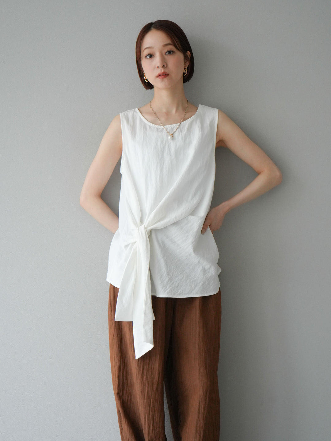 [SET] 前包式無袖上衣 + 前包式無袖上衣 (2 套)