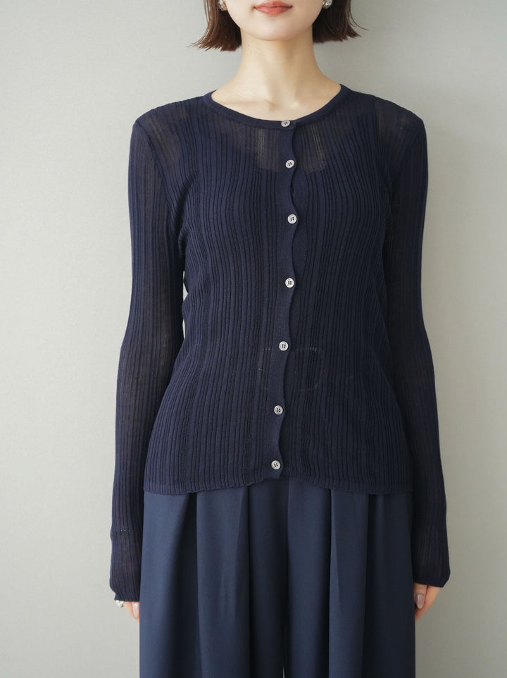 [予約]インナーレースキャミソール＆カーディガンアンサンブル/navy