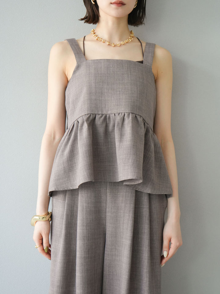 [予約]リネンライクビスチェ/モカ