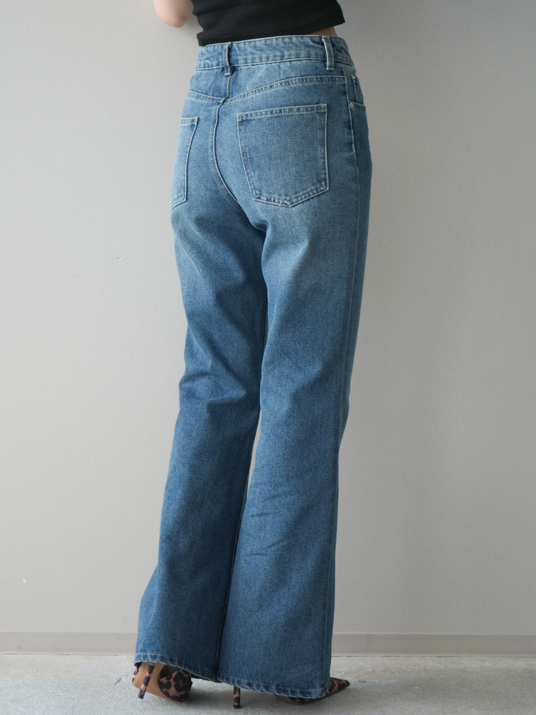 [予約]フレアデニムパンツ/blue