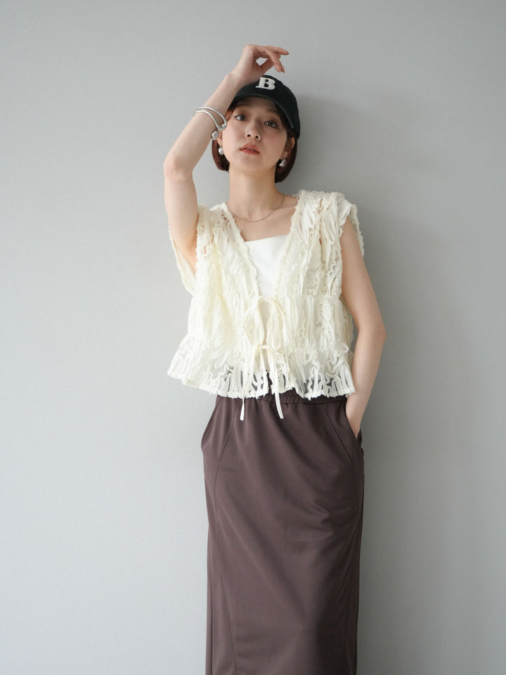 [套裝] 提花蕾絲蝴蝶結上衣 + 可選配件套裝（2 套）