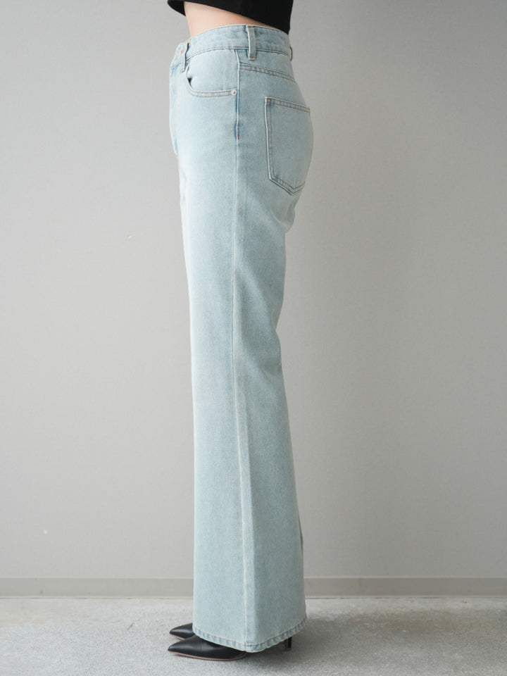 [予約]フレアデニムパンツ/bleach