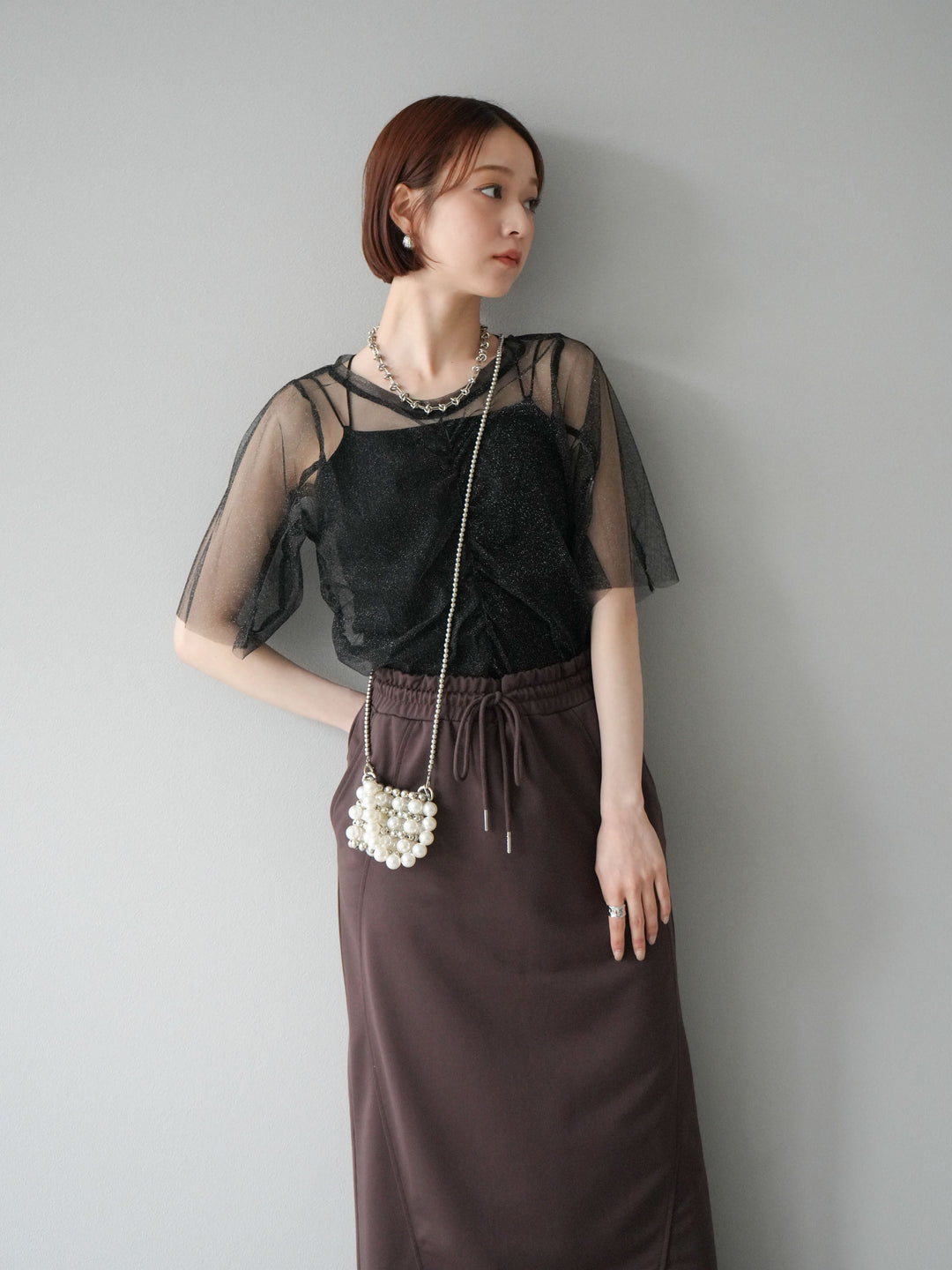 [SET]ラメチュールシャーリングプルオーバー+ラメチュールシャーリングプルオーバー(2set)