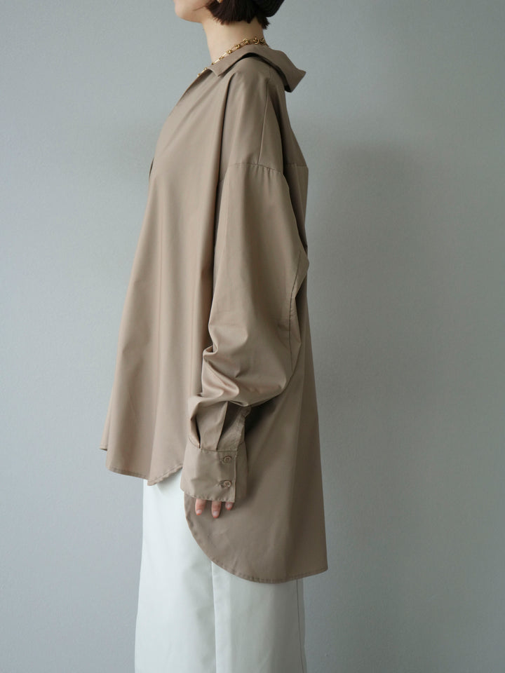 [予約]ブロードディープスキッパーブラウス/ベージュ