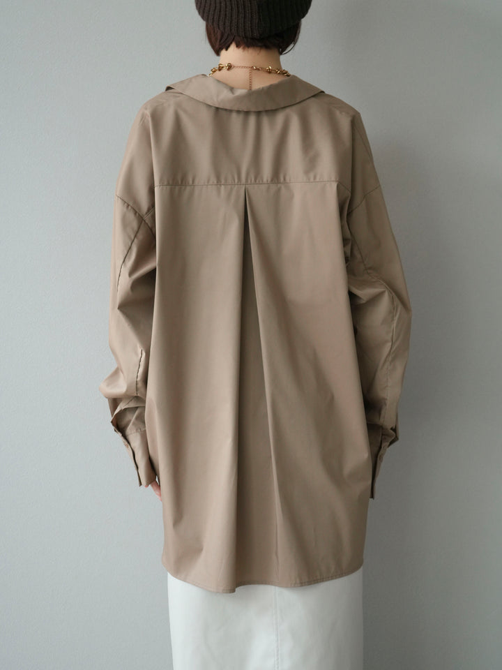 [予約]ブロードディープスキッパーブラウス/ベージュ