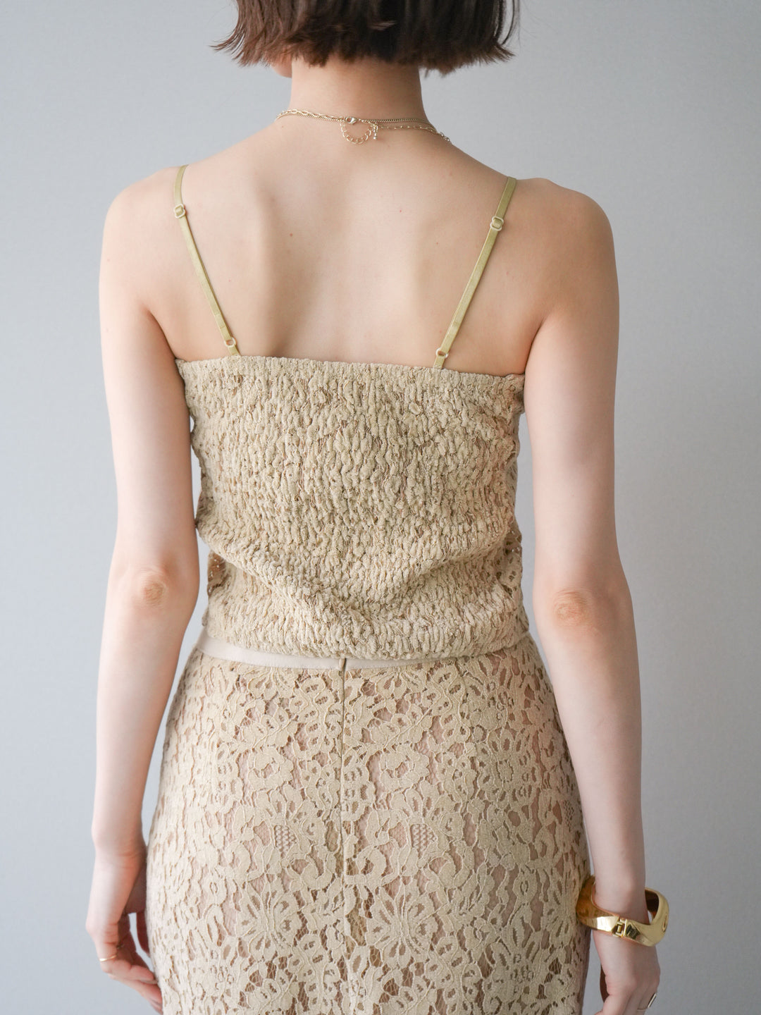 [SET]フルレースキャミ＆IラインスカートSET UP