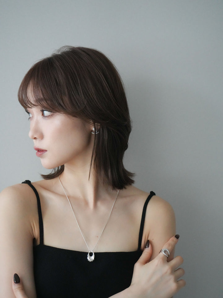 [予約]2WAYパールモチーフピアス/silver